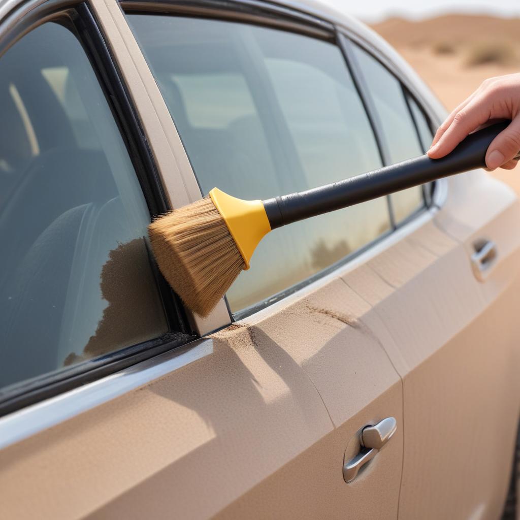 Removing abrasive sand requires a gentle, non-contact approach.